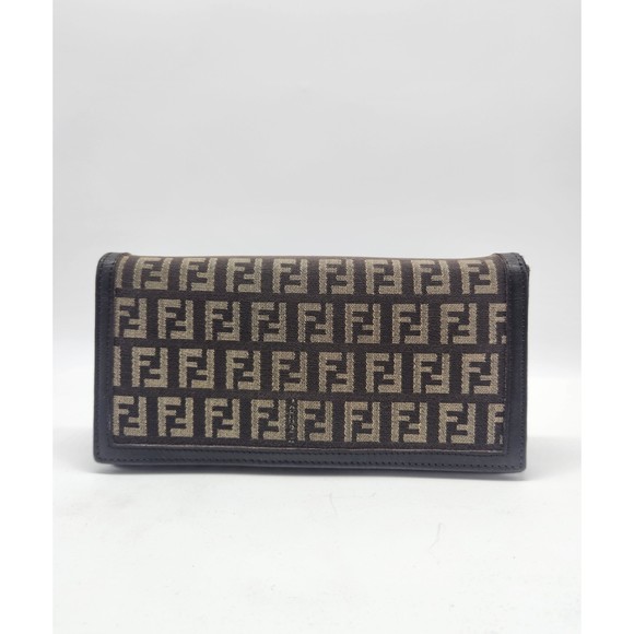 FENDI Zucchino Canvas Long Wallet